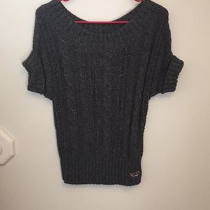 Hollister cable knit short sleeved sweater small